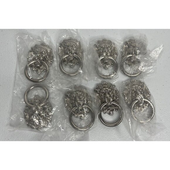 Other - Lion Knocker Dresser Knobs Lion Head Pulls Lot Of 8